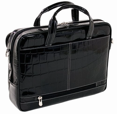 Siamod Ignoto 35515 Black Leather Large Ladies Laptop Brief