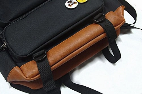 Siawasey Sailor Moon Anime Luna Cosplay Messenger Bag Backpack Rucksack School Bag (Black)