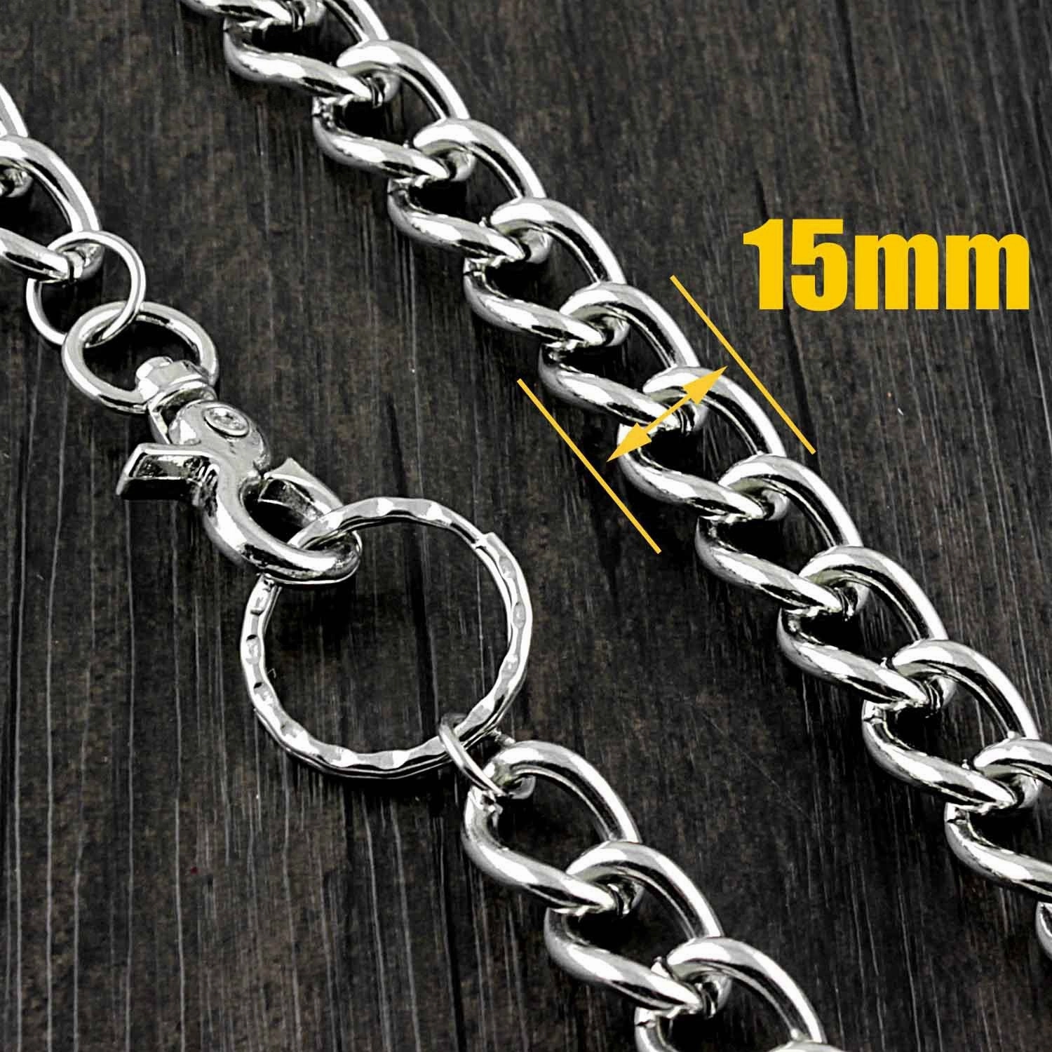 Silver Biker Wallet Chain Long Pants Chain Womens Jeans Chain Long Wallet Chain For Men