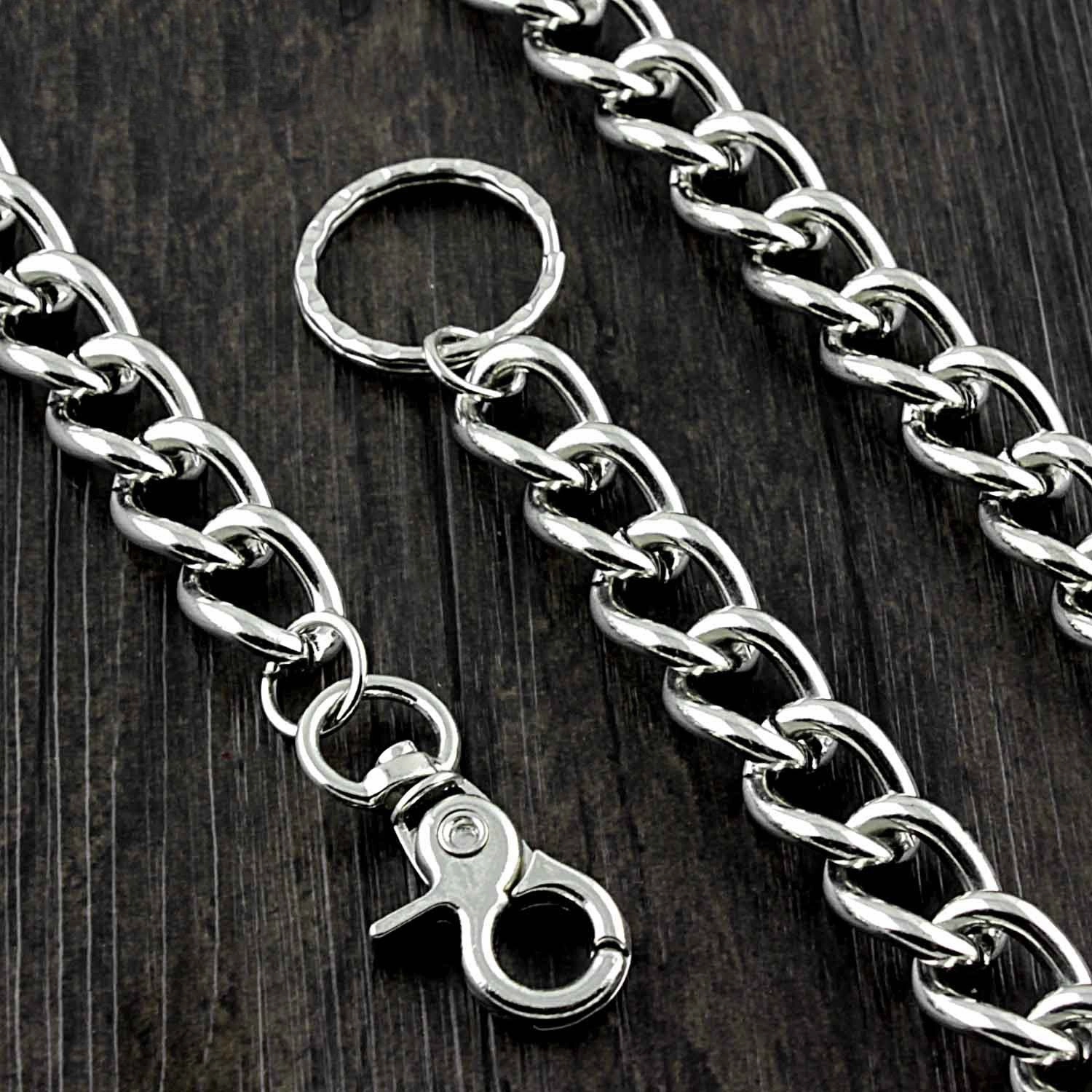 Silver Biker Wallet Chain Long Pants Chain Womens Jeans Chain Long Wallet Chain For Men