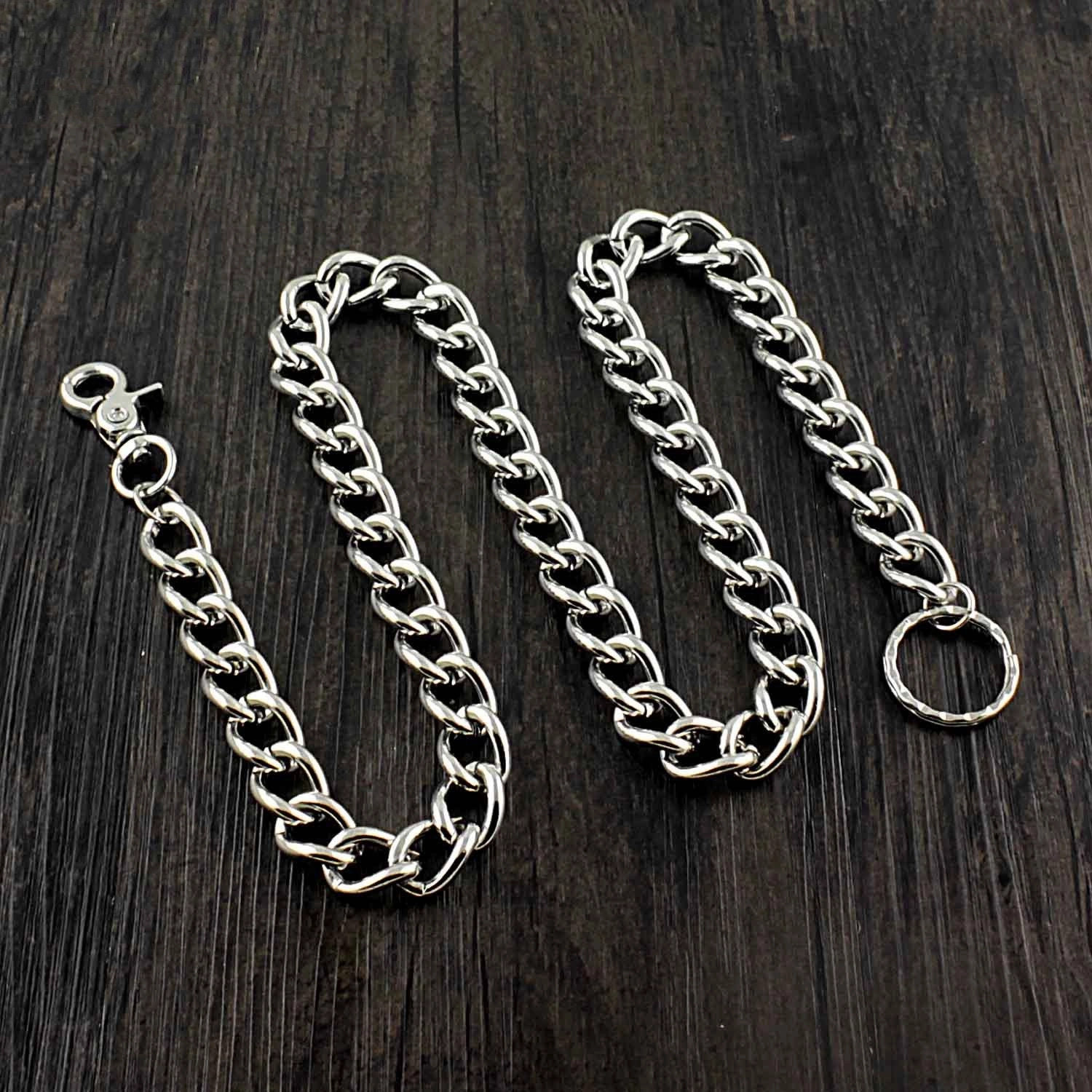Silver Biker Wallet Chain Long Pants Chain Womens Jeans Chain Long Wallet Chain For Men