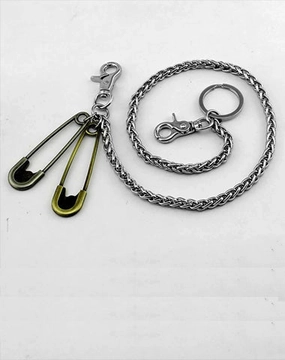 Silver Cool Pin Key Chain Long Wallet Chain Punk Pants Chain Wallet Chain For Men