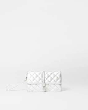Silver Leather Astor Convertible Crossbody