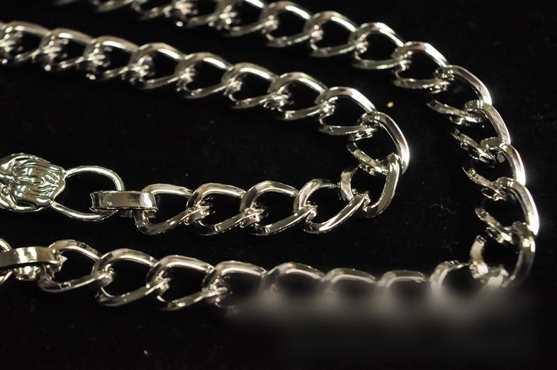 Silver Long Wallet Chain Mens Cross Pants Chain Cool Biker Wallet Chain For Men