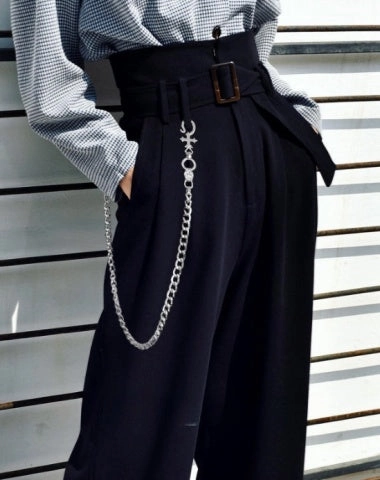 Silver Long Wallet Chain Mens Cross Pants Chain Cool Biker Wallet Chain For Men