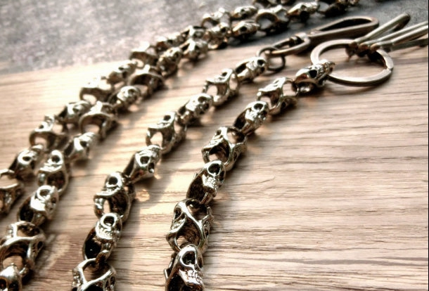 Skull biker trucker hook wallet Chain for chain wallet biker wallet trucker wallet