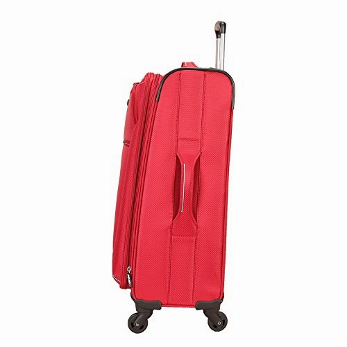 Skyway Mirage Superlight | 3-Piece Set | 24" and 28" Expandable Spinners, Travel Pillow (Formula 1 Red)