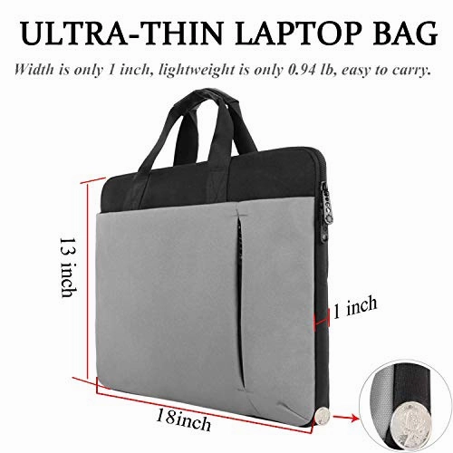 Slim Laptop Bag,17.3 Inch Laptop Carrying Case for Women Men Large Briefcase Sleeve with Handle