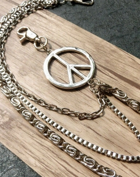 Sliver biker trucker punk peace hook wallet Chain for chain wallet biker wallet trucker wallet