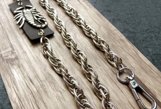 Sliver biker trucker punk scorpion hook wallet Chain for chain wallet biker wallet trucker wallet