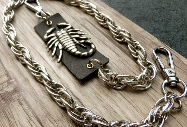 Sliver biker trucker punk scorpion hook wallet Chain for chain wallet biker wallet trucker wallet