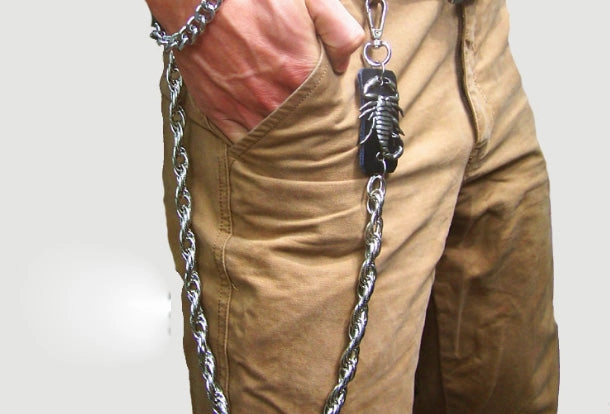 Sliver biker trucker punk scorpion hook wallet Chain for chain wallet biker wallet trucker wallet