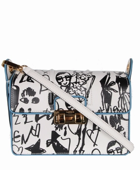 Small Jiji Silhouette Print, White/Black
