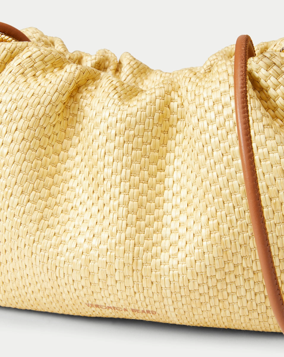 Small Veronica Beard Raffia Stash Bag