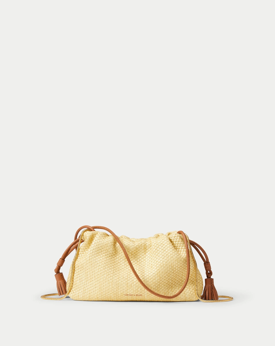Small Veronica Beard Raffia Stash Bag