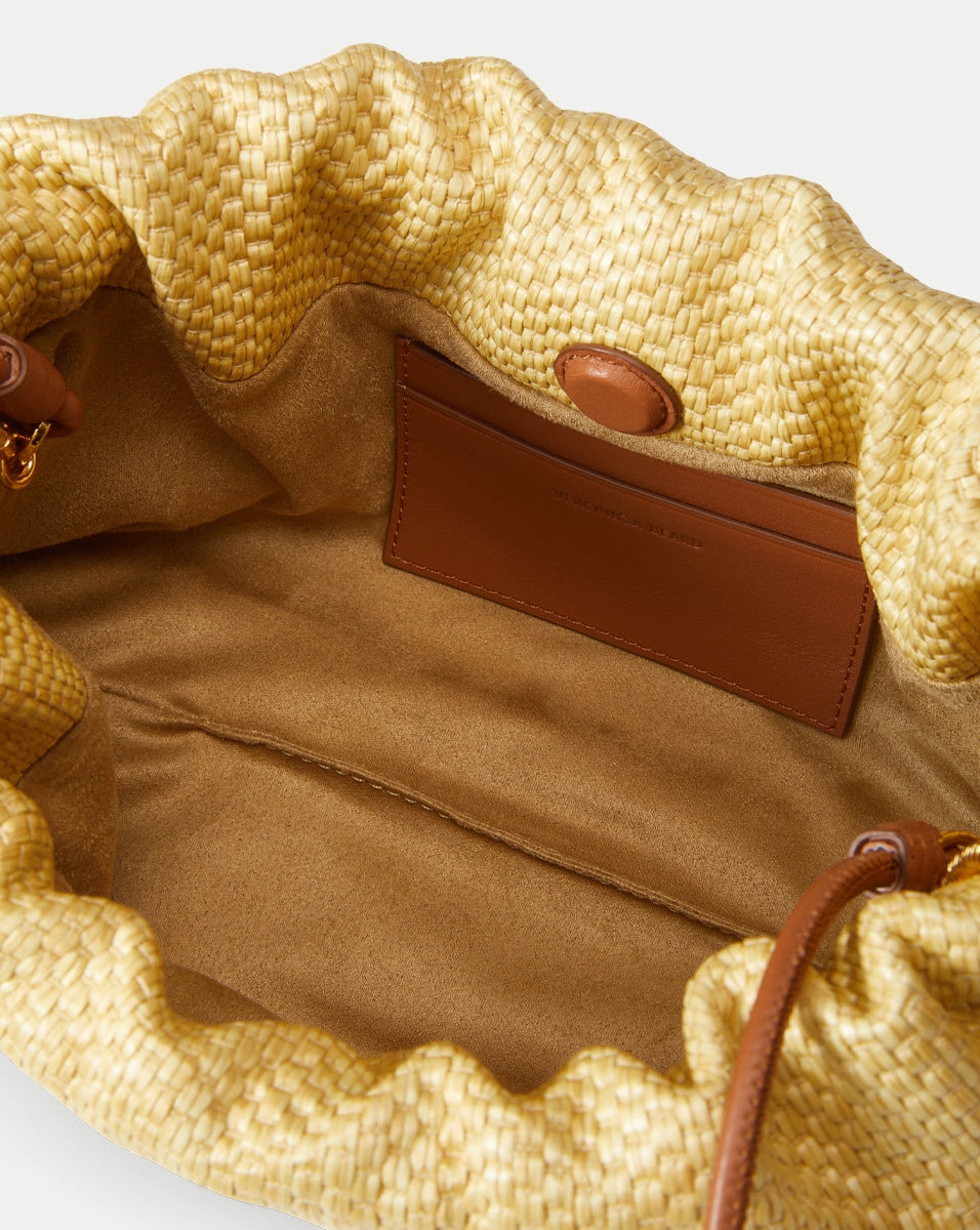 Small Veronica Beard Raffia Stash Bag