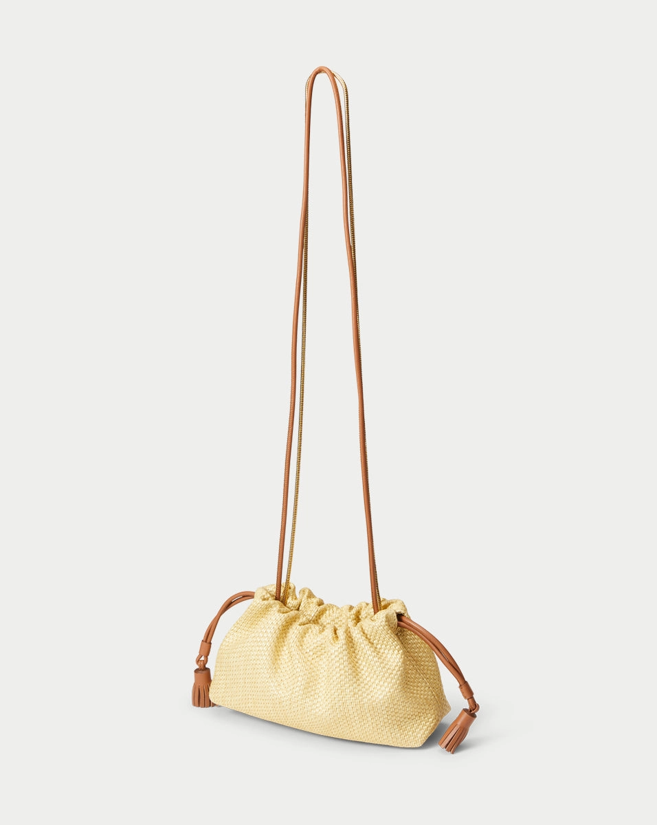 Small Veronica Beard Raffia Stash Bag