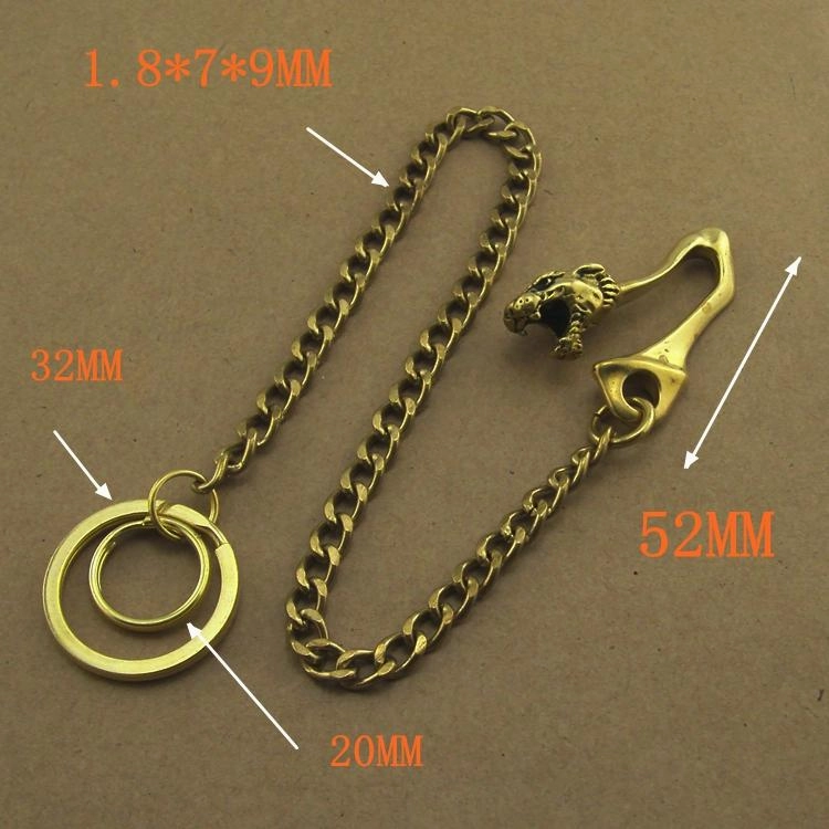 Solid Brass 15inch Wallet Chain Cool Punk Rock Biker Trucker Wallet Chain Trucker Wallet Chain for Men