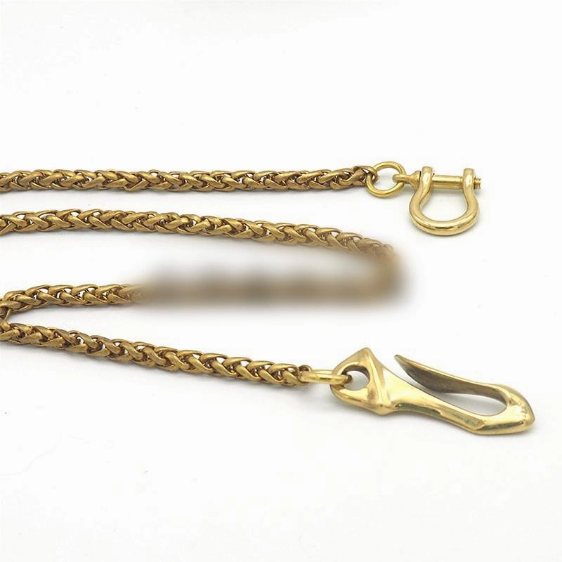 Solid Brass 18'' Wallet Chain Key Chain Gold Wallet Chain Pants Chain For Men