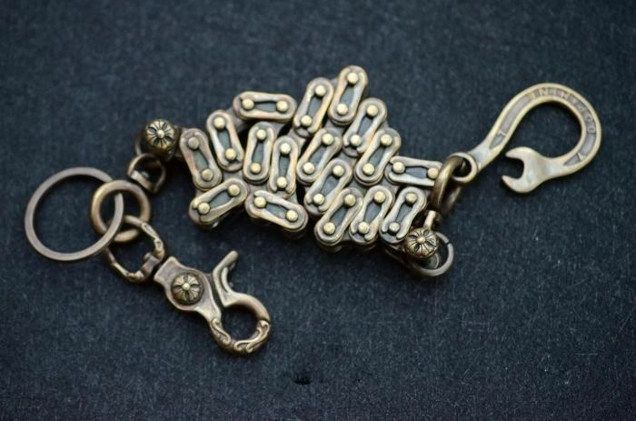 Solid Brass Cool Punk Rock Bike Chain Wallet Chain Biker Trucker Wallet Chain Trucker Wallet Chain for Men