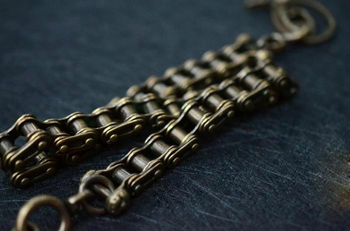 Solid Brass Cool Punk Rock Bike Chain Wallet Chain Biker Trucker Wallet Chain Trucker Wallet Chain for Men