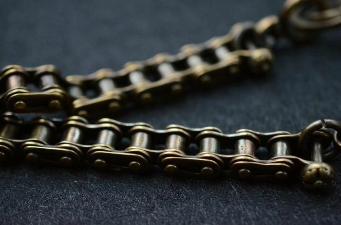Solid Brass Cool Punk Rock Bike Chain Wallet Chain Biker Trucker Wallet Chain Trucker Wallet Chain for Men