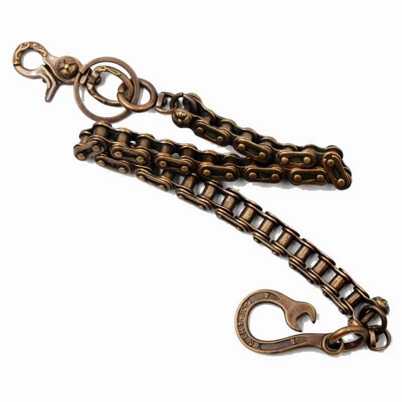 Solid Brass Cool Punk Rock Bike Chain Wallet Chain Biker Trucker Wallet Chain Trucker Wallet Chain for Men