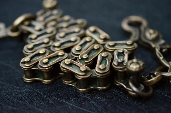 Solid Brass Cool Punk Rock Bike Chain Wallet Chain Biker Trucker Wallet Chain Trucker Wallet Chain for Men