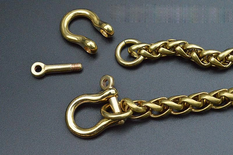Solid Brass Cool Punk Rock Skull Wallet Chains Biker Trucker Wallet Chain Trucker Wallet Chain for Men