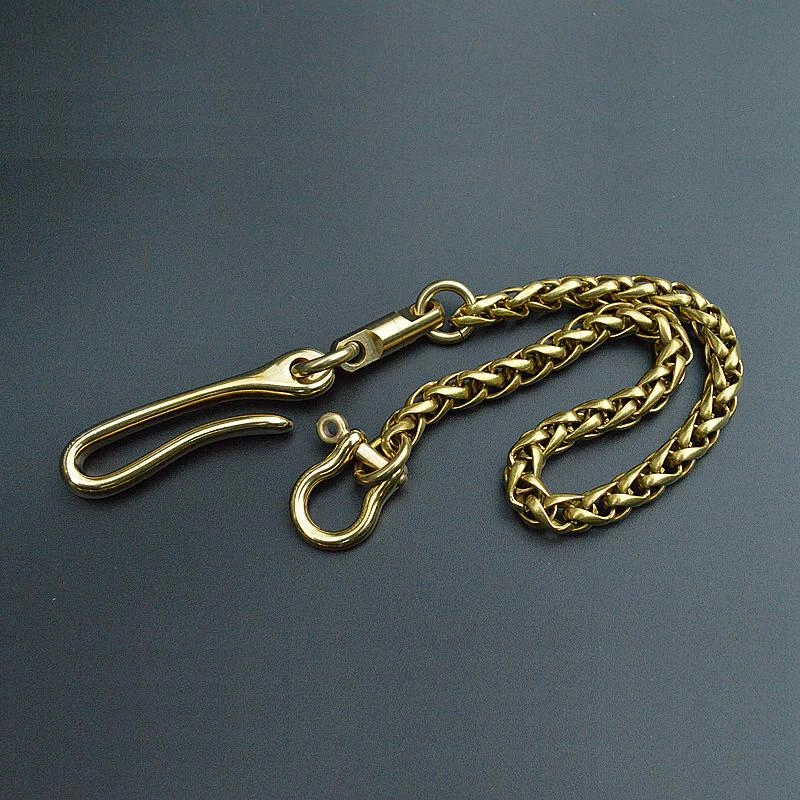 Solid Brass Cool Punk Rock Skull Wallet Chains Biker Trucker Wallet Chain Trucker Wallet Chain for Men