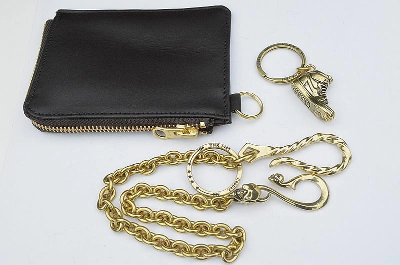 Solid Brass Cool Punk Rock Wallet Chain Biker Trucker Wallet Chain Trucker Wallet Chain for Men