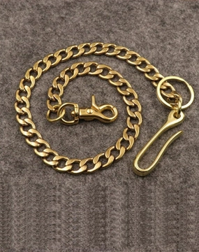 Solid Brass Cool Punk Rock Wallet Chain Biker Trucker Wallet Chain Trucker Wallet Chain for Men