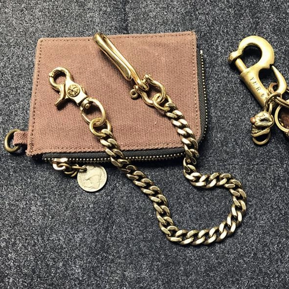 Solid Brass Cool Punk Rock Wallet Chain Biker Trucker Wallet Chains Trucker Wallet Chain for Men