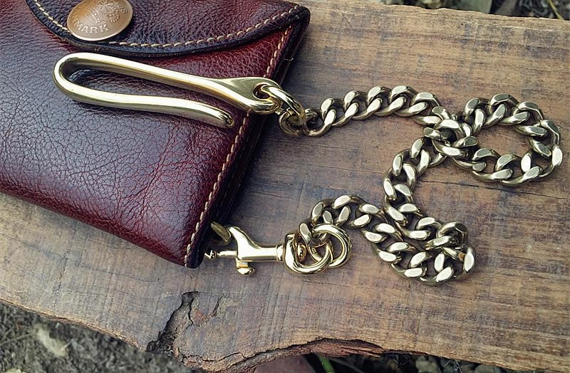 Solid Brass Cool Punk Rock Wallet Chains Biker Trucker Wallet Chain Trucker Wallet Chain for Men