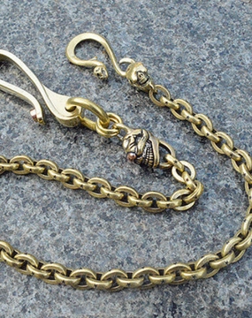 Solid Brass Cool Rock Skull Wallet Chains Biker Wallet Chain Trucker Wallet Chain for Men