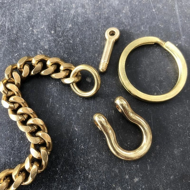 Solid Brass Cool Skull Wallet Chain Biker Trucker Wallet Chain Trucker Wallet Chain for Men