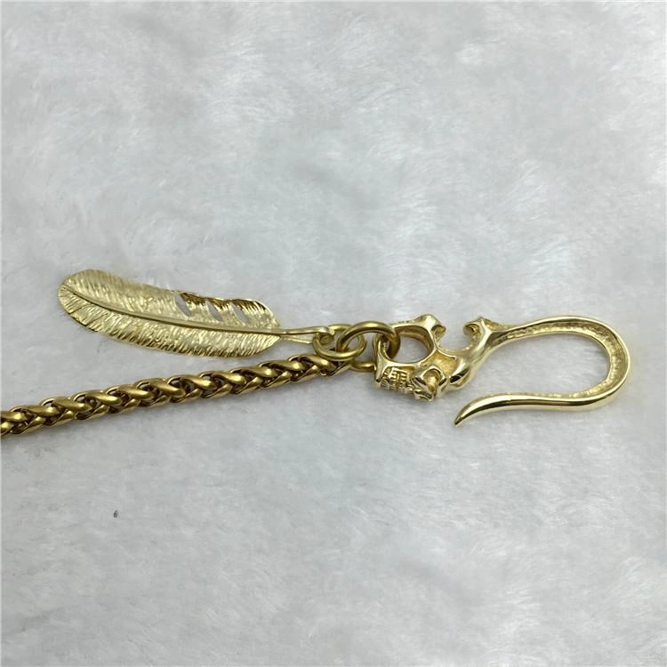 Solid Brass Cool Wallet Chain Biker Skull Wallet Chain Skull Wallet Chains for Men