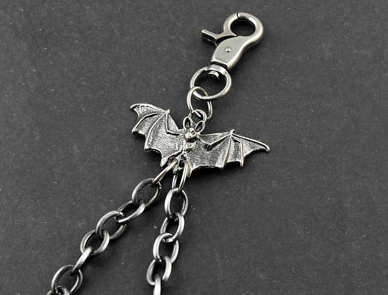 Solid Stainless Steel Bat Wallet Chain Cool Punk Rock Biker Trucker Wallet Chain Trucker Wallet Chain for Men