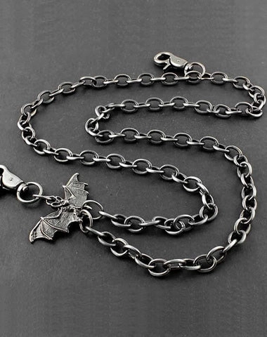 Solid Stainless Steel Bat Wallet Chain Cool Punk Rock Biker Trucker Wallet Chain Trucker Wallet Chain for Men