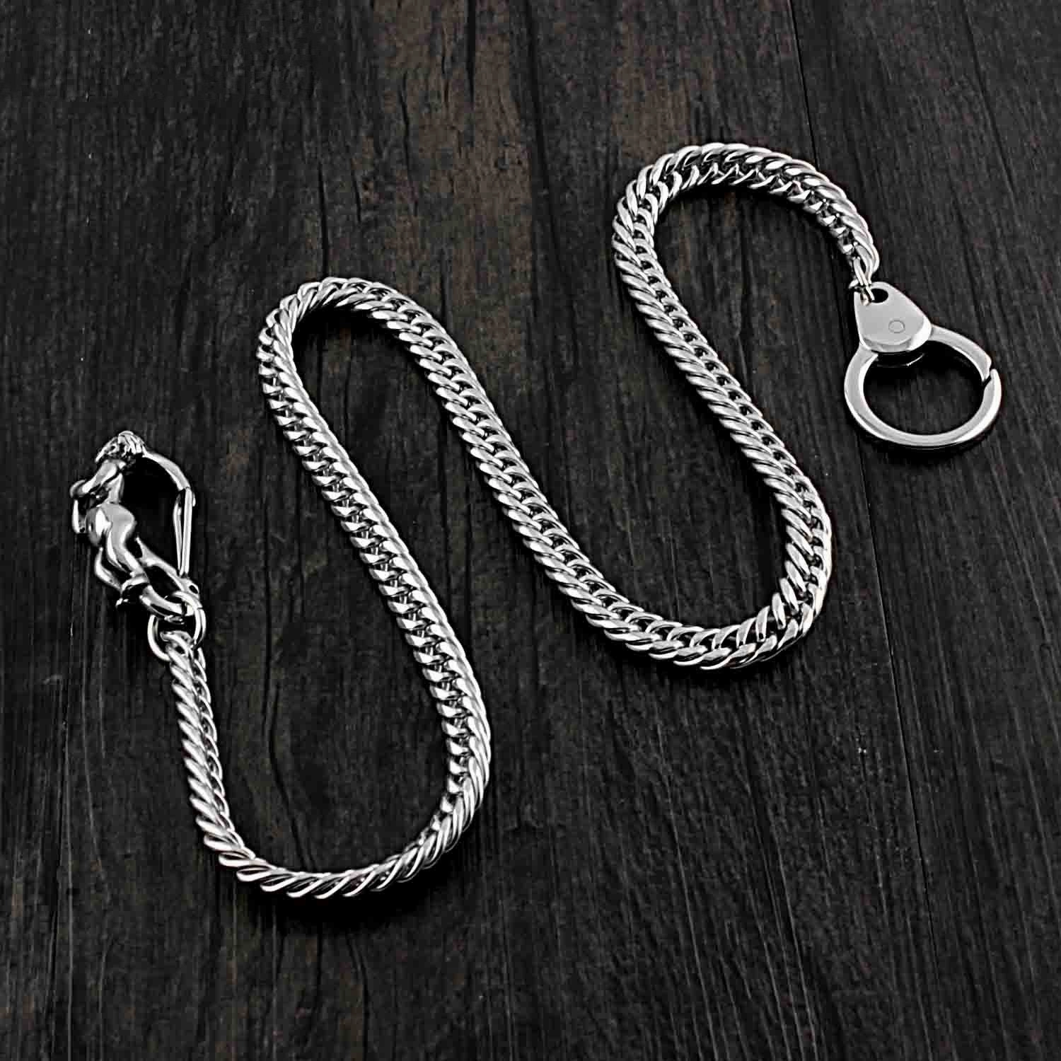 SOLID STAINLESS STEEL BIKER Cool WALLET CHAIN LONG PANTS CHAIN jeans chain jean chain FOR MEN
