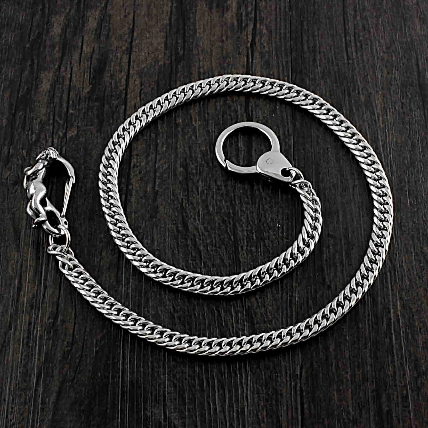SOLID STAINLESS STEEL BIKER Cool WALLET CHAIN LONG PANTS CHAIN jeans chain jean chain FOR MEN