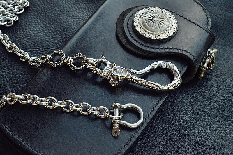 Solid Stainless Steel Cool Punk Rock Skull Wallet Chains Biker Wallet Chain Trucker Wallet Chain for Men