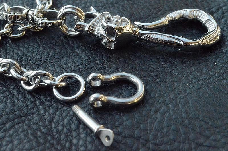 Solid Stainless Steel Cool Punk Rock Skull Wallet Chains Biker Wallet Chain Trucker Wallet Chain for Men