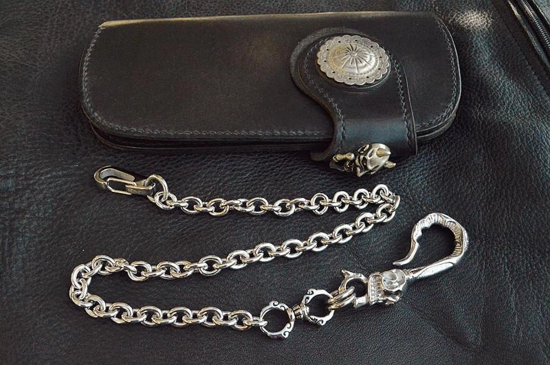 Solid Stainless Steel Cool Punk Rock Skull Wallet Chains Biker Wallet Chain Trucker Wallet Chain for Men