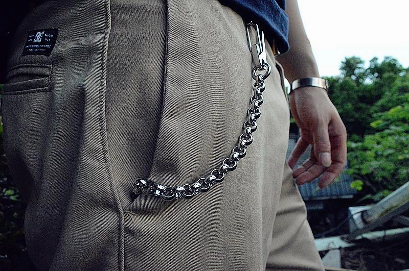 Solid Stainless Steel Cool Punk Rock Wallet Chain Biker Trucker Wallet Chain Trucker Wallet Chain for Men