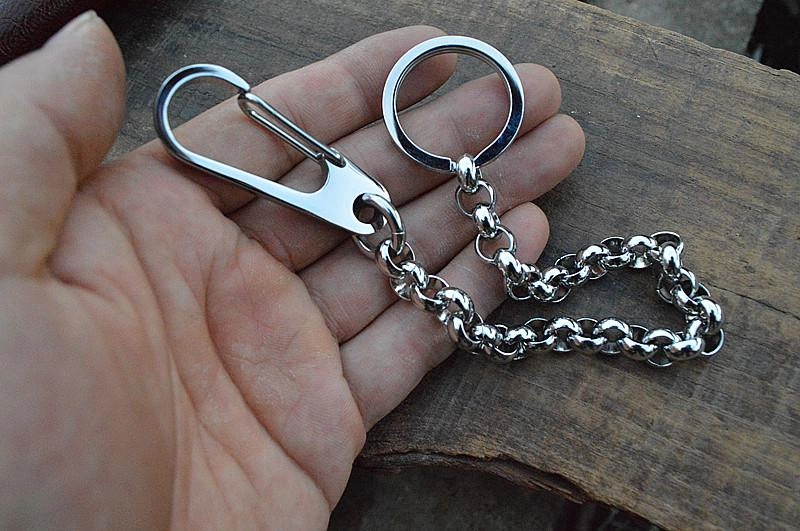 Solid Stainless Steel Cool Punk Rock Wallet Chain Biker Trucker Wallet Chain Trucker Wallet Chain for Men