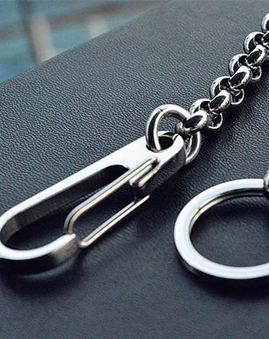 Solid Stainless Steel Cool Punk Rock Wallet Chain Biker Trucker Wallet Chain Trucker Wallet Chain for Men