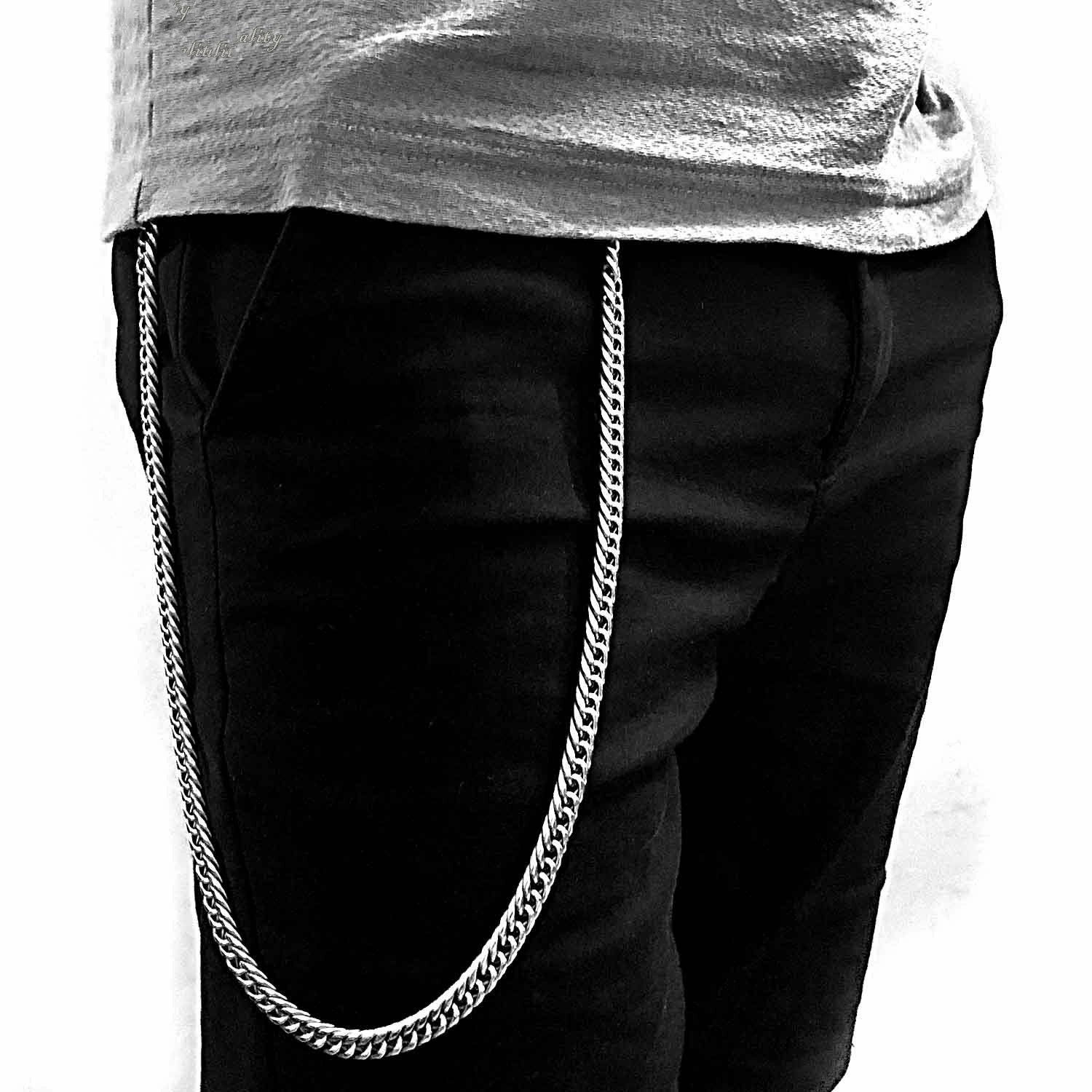 SOLID STAINLESS STEEL Mens BIKER WALLET CHAIN LONG PANTS CHAIN jeans chain jean chain FOR Women MEN