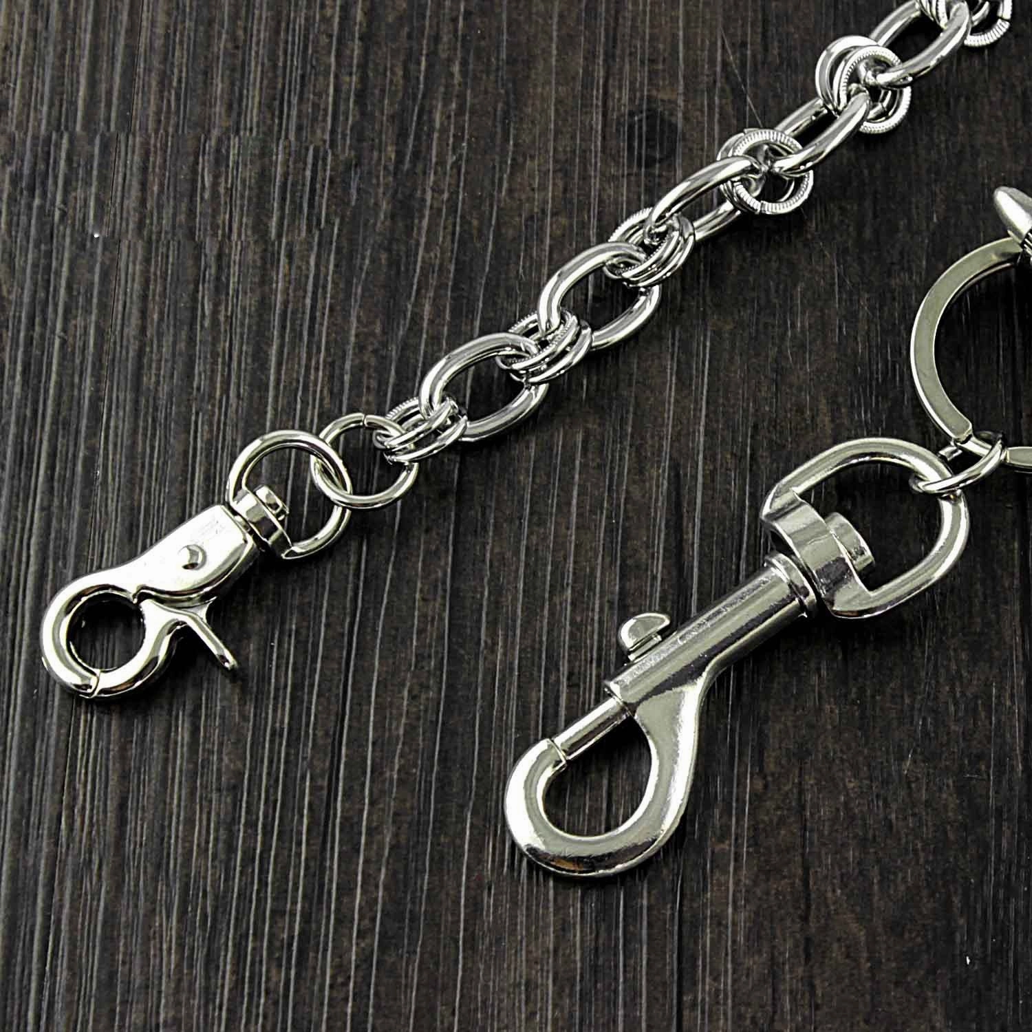 Solid Stainless Steel Revolver Wallet Chain Cool Punk Rock Biker Trucker Wallet Chain Trucker Wallet Chain for Men