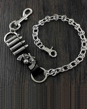 Solid Stainless Steel Revolver Wallet Chain Cool Punk Rock Biker Trucker Wallet Chain Trucker Wallet Chain for Men